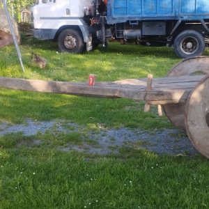 Antiguo Carro Gallego de Madera Ruedas Ourense 414cm