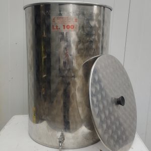 Depósito de Acero Inoxidable de 100l con Grifo